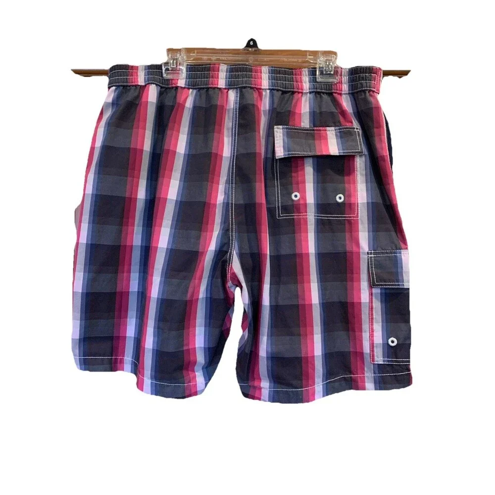 Tommy Bahama Men’s Sz XL Swim Trunks Swimsuit Check Lined Preppy Beach Vacation